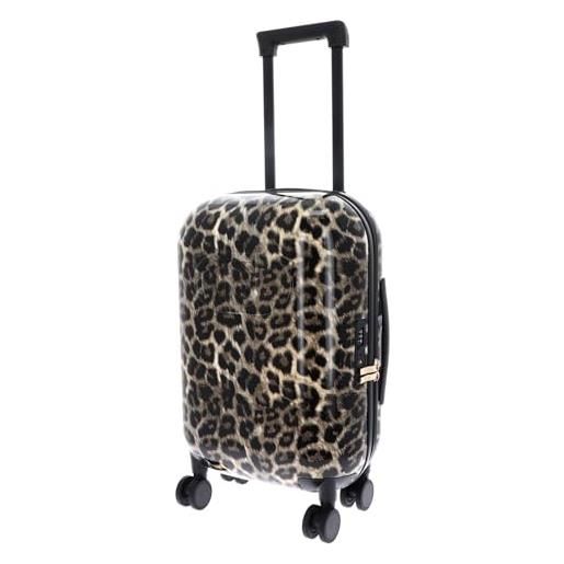 LIU JO trolley da cabina comodo e pratico dal design minimal ed elegante. Dispone di un due ampi scomparti, taschini a rete con chiusura zip. Dotato di comoda chiusura combinazione tsa, quattro ruote