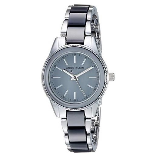 ANNE KLEIN - orologio da donna con cinturino a bracciale in resina, argento