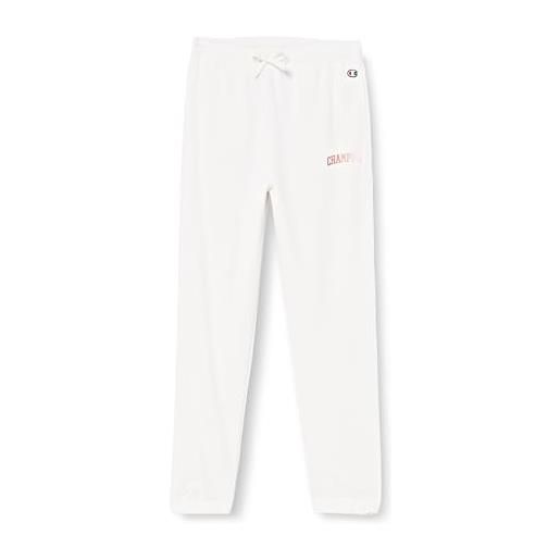 Champion legacy american heritage g -ultralight spring terry elastic cuff pantaloni da tuta, grigio chiaro, 3-4 anni bambine e ragazze ss24