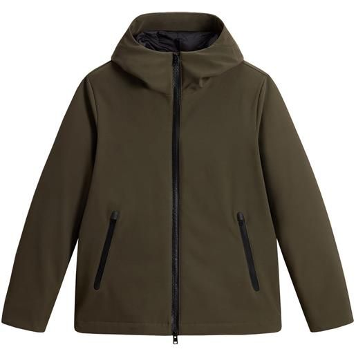 WOOLRICH giacca con cappuccio soft shell pacific
