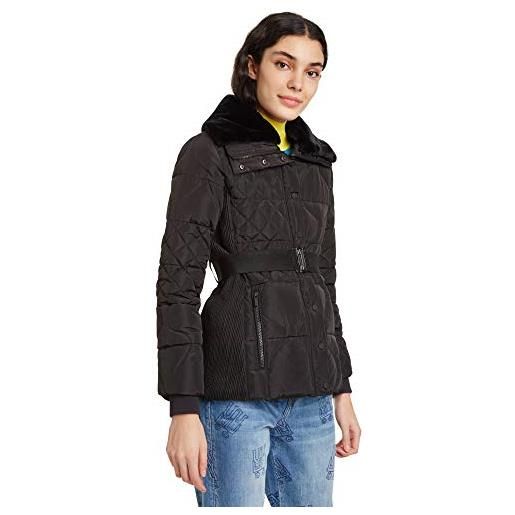 Desigual piumino corto donna padded milite 19wwewbp 36 (xs) nero