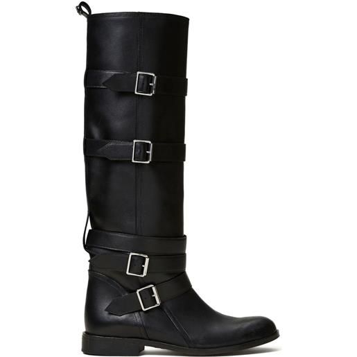 TWINSET stivali con fibbia - nero