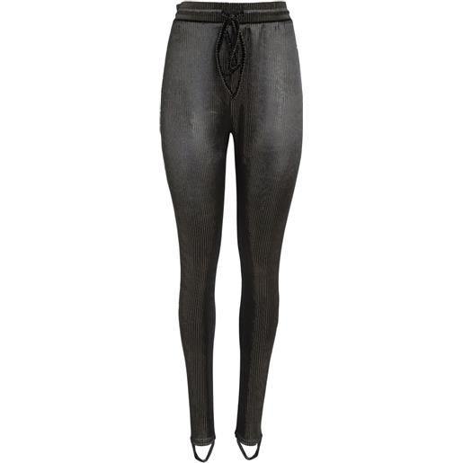 Amir Slama leggings con dettaglio lamé - nero