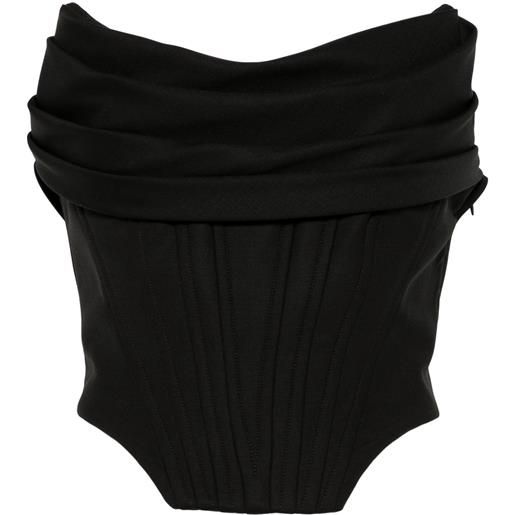 Giuseppe Di Morabito bustino con pieghe - nero