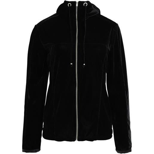 Amir Slama giacca con cappuccio in velour - nero