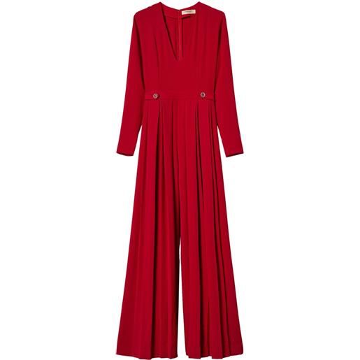 TWINSET tuta intera plissettata - rosso