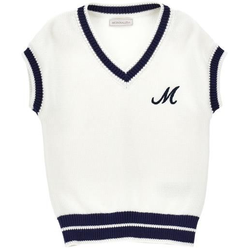 Monnalisa gilet tricot bicolor