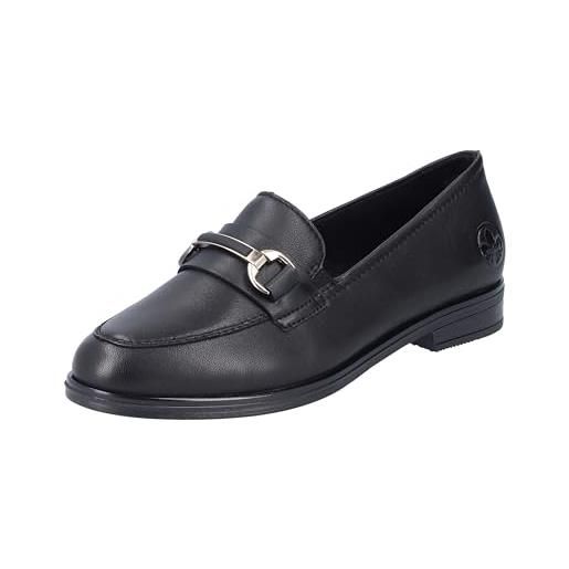 Rieker 46262, mocassino donna, nero, 39 eu