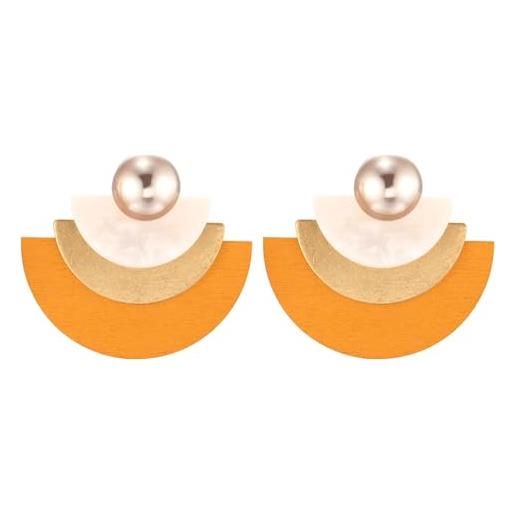 Orecchini Artigianali Orecchini Finti Dilatatori In Legno 40 Mm - Main Image