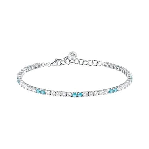 Morellato bracciale donna in argento 925‰ riciclato, tennis, collezione tesori, regalo amica