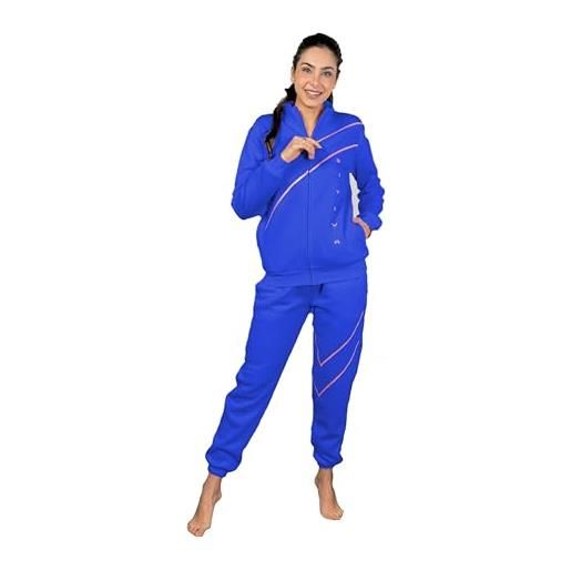 GIVOVA tuta femminile intera, completo da donna homewear lungo confortevole (it, testo, s, regular, regular, g25f bluette-no zip)