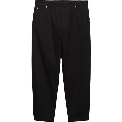 Prada pantaloni sartoriali con logo a triangolo - nero