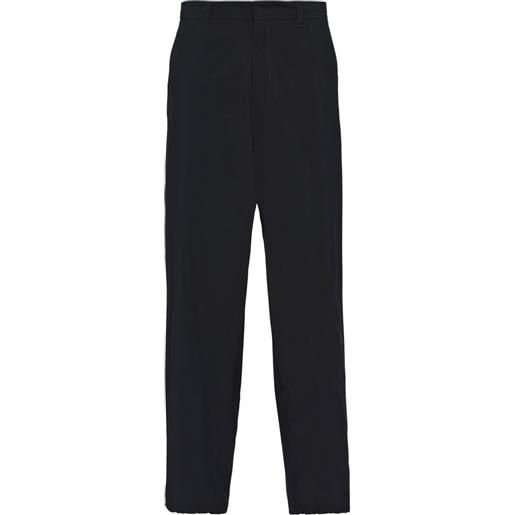 Prada pantaloni a gamba ampia con coulisse - nero