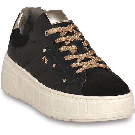 Scarpe donna nero giardini sneakers donna in pelle nere prezzi Drezzy