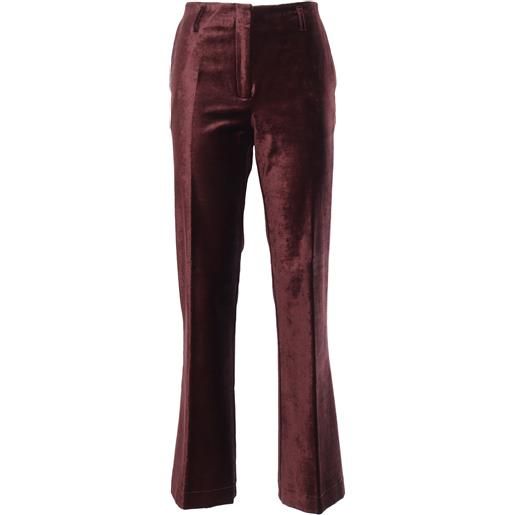 FORTE FORTE pantalone trombetta velluto stretch cotone viscosa