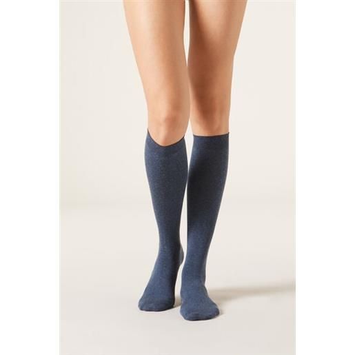 Calzedonia calze lunghe con cashmere blu