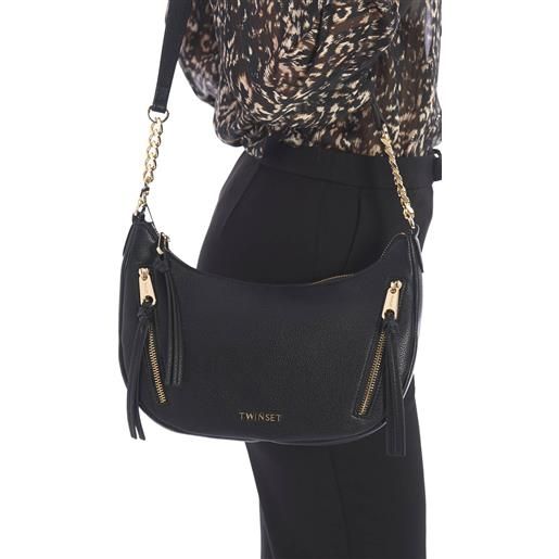 TWINSET borsa a tracolla TWINSET con zip e nappine, colore nero
