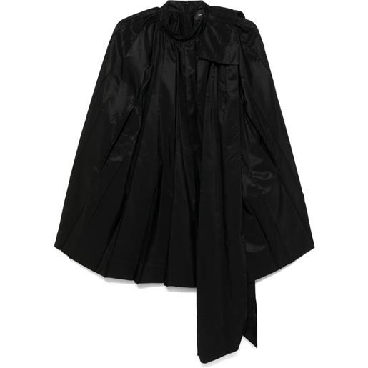 Simone Rocha abito corto plissettato con fiocco - nero