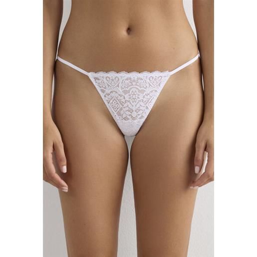 Intimissimi perizoma fianchetto sottile in pizzo bianco