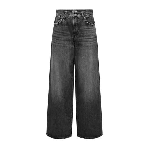 ONLY onlsonic hw wide gr dnm jeans dot cs, nero delavé, 27w x 32l