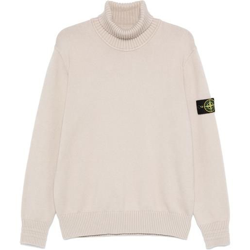 Stone Island felpa con applicazione compass - toni neutri