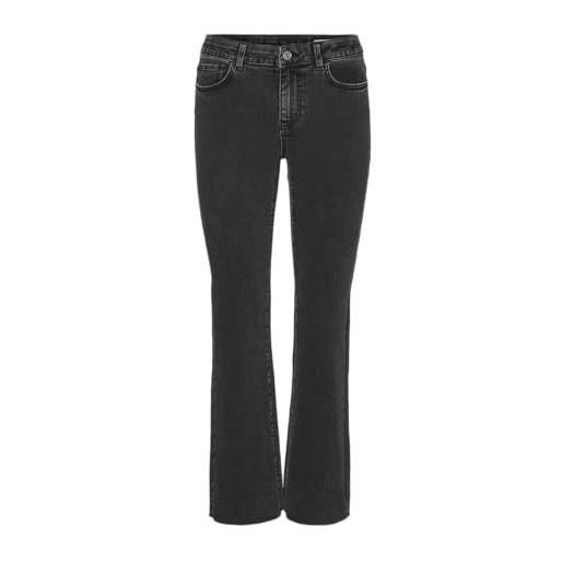 VERO MODA vmsheila mr kick flared jeans vi2168, denim grigio scuro, 25w x 32l