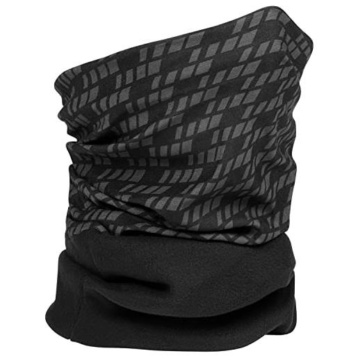 GripGrab scaldacollo in pile termico invernale multifunzionale per il ciclismo, passamontagna da bicicletta tubolare unisex adulto, nero, taglia unica