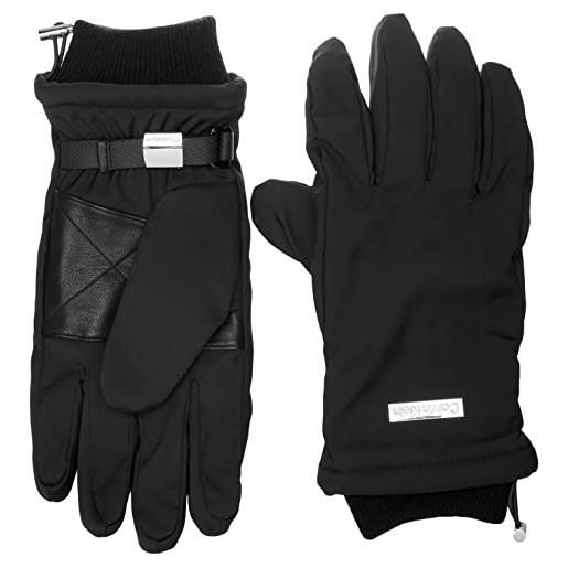 Calvin Klein tech gloves k50k509544 guanti, nero (ck black), os uomo