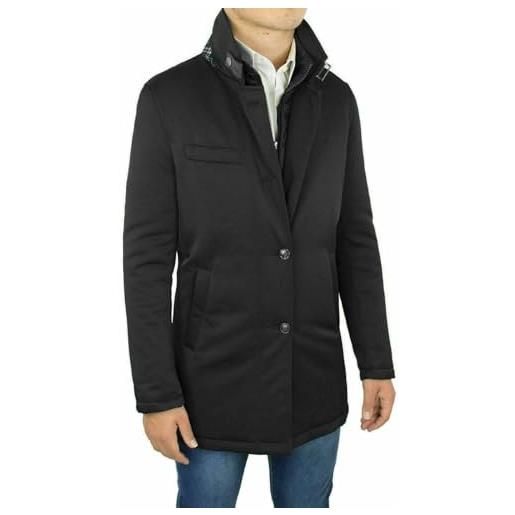 VEQUÈ giubbotto uomo cappotto giubbino invernale giacca trench lungo elegante sartoriale impermeabile casual imbottito (it, numero, 46, regular, regular, blu)