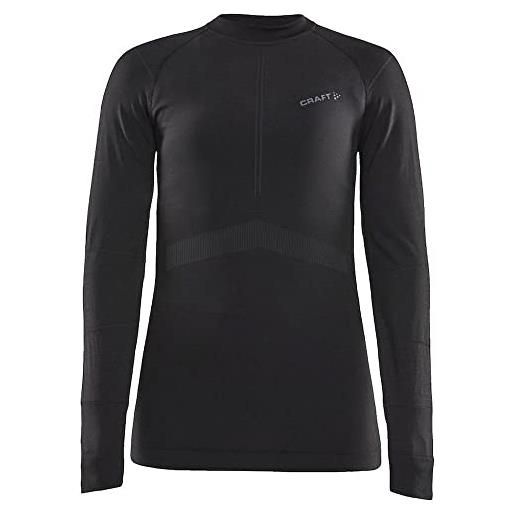 Craft active intensity cn ls w basellayer da donna, opaco, nero, l