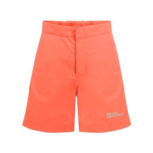 Jack Wolfskin pantaloncini da sole k, digital orange, 4 anni bambina