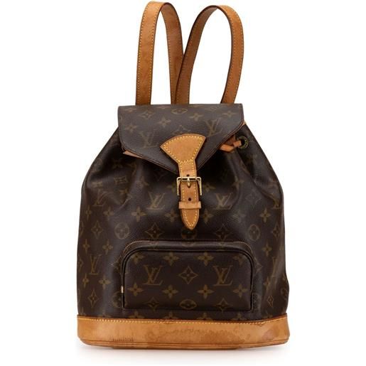 Louis Vuitton Pre-Owned - zaino montsouris pm con monogramma 1997 - donna - tessuto/metallo - taglia unica - marrone