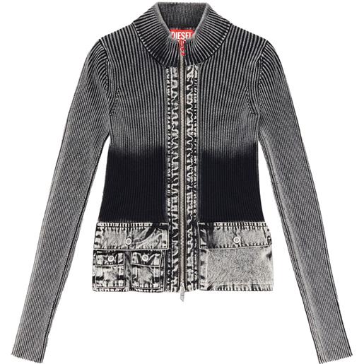 Diesel cardigan m-melissa - grigio