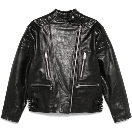 Twin Set leather-like biker jacket