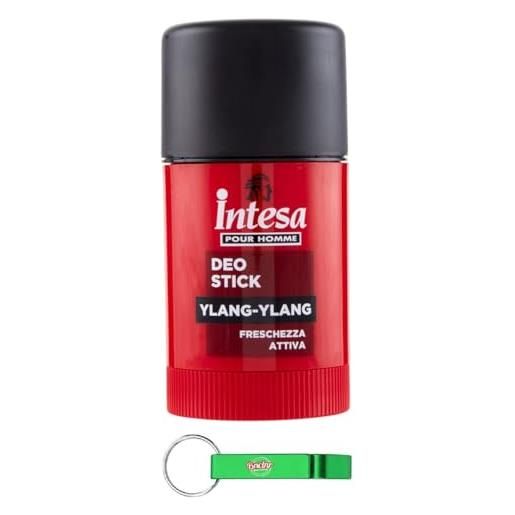 Beni Culinari 12 x intesa pour homme deodorante stick ylang-ylang. Deo stick 75 ml + portachiavi Beni Culinari