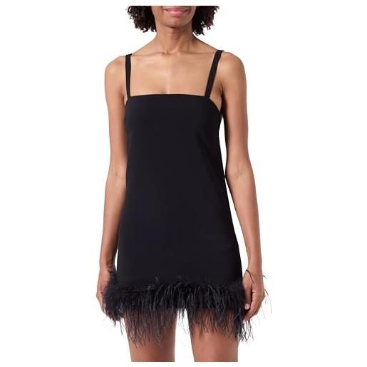 Pinko trebbiano abito crepe stretch con piume, vestito da festa donna, n17_pink Pinko, 44