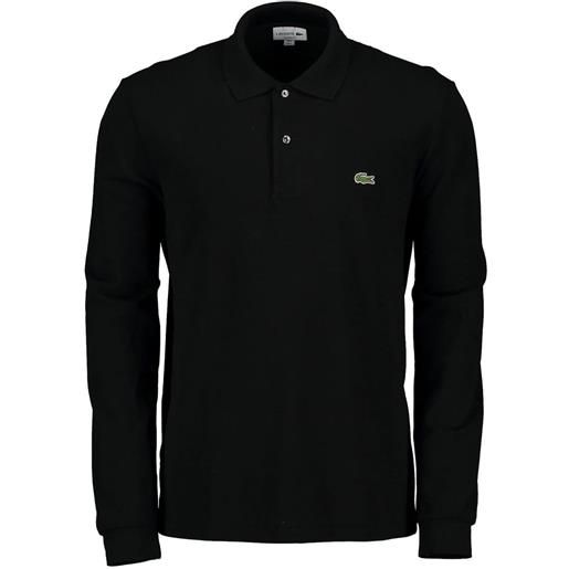 LACOSTE polo manica lunga l1312 nero