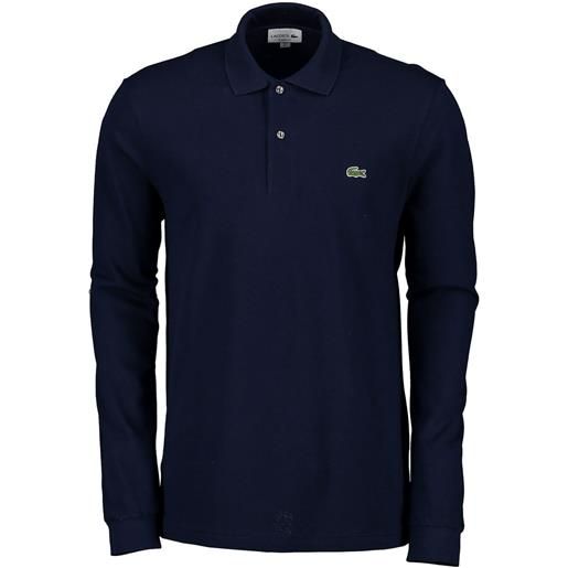 LACOSTE polo manica lunga l1312 blu