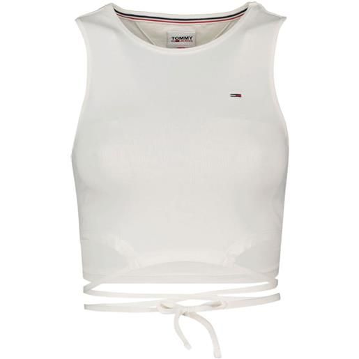 TOMMY JEANS top crop con laccetti donna