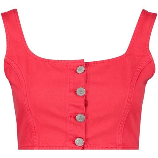 TOMMY JEANS top crop in denim donna