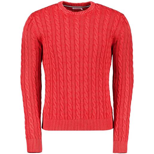 SUN 68 maglione girocollo in cotone a trecce vintage