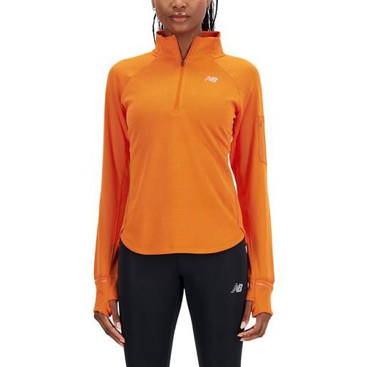 NEW BALANCE maglia manica lunga 1/2 zip heat grid donna