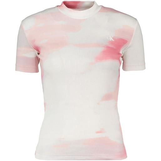 CALVIN KLEIN t-shirt a costine tie dye donna