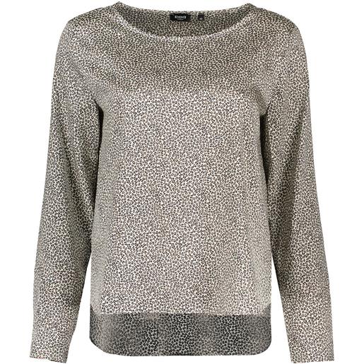 EMME MARELLA blusa in twill stampato animalier fine donna