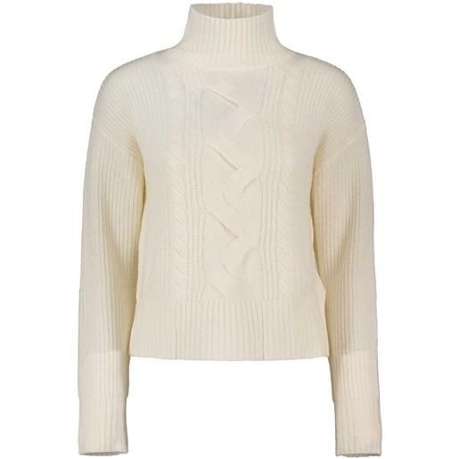 EMME MARELLA maglione lupetto treccia misto lana spiano donna
