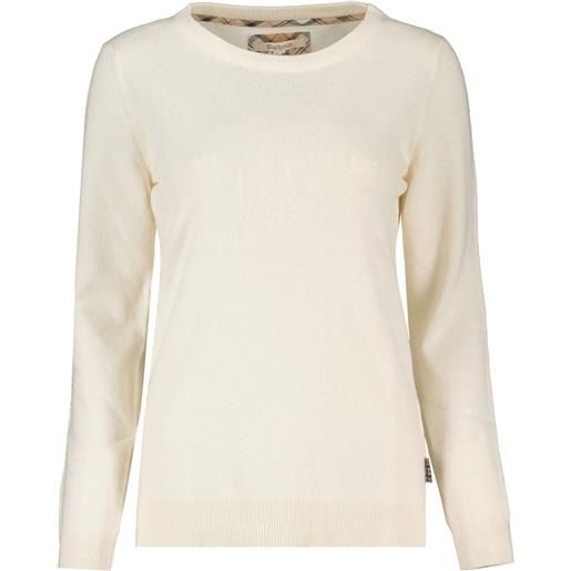 BARBOUR maglione girocollo toppa check pendle donna