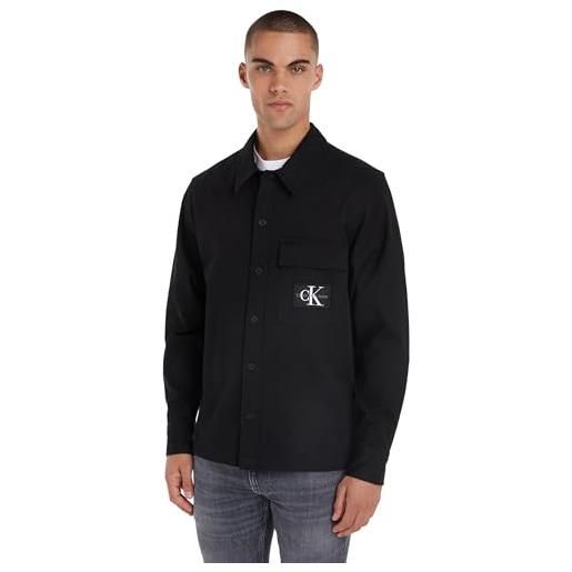 Calvin Klein jeans utility shirt j30j324610 camicie casual, nero (ck black), m uomo