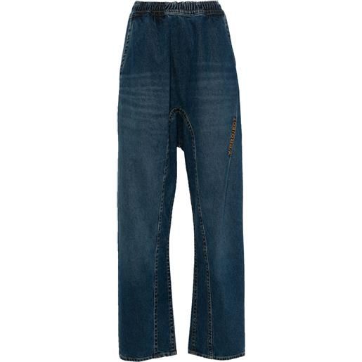 Y/Project jeans con ricamo - blu
