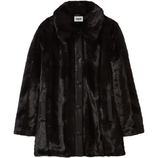 Claudie Pierlot cappotto in pelliccia cruelty-free - nero