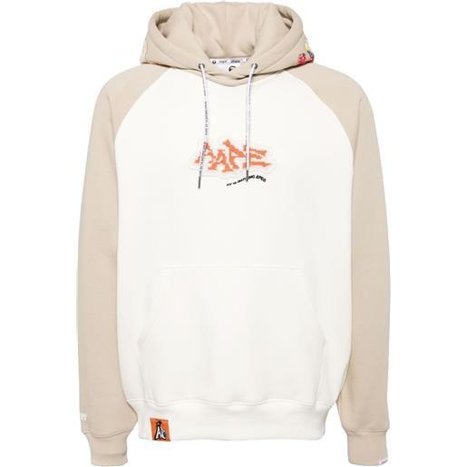 AAPE BY *A BATHING APE® felpa con cappuccio - toni neutri